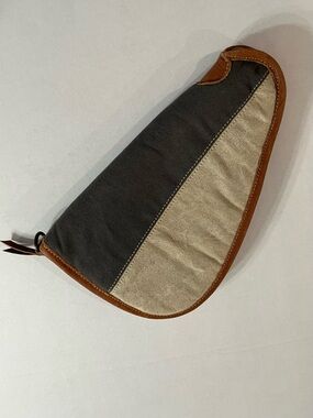 Myra Bag Case Holder for Gun Canvas 100% Leather with Zip 100% Cotton